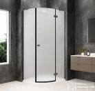 Sapho GLOBE GUN METAL íves zuhanykabin 900x800 mm, jobbos, matt üveg (GB2980MRGM)