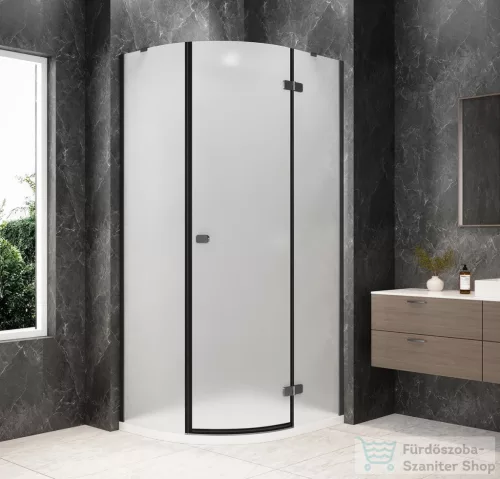 Sapho GLOBE GUN METAL íves zuhanykabin 900x800 mm, jobbos, matt üveg (GB2980MRGM)