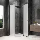 Sapho GLOBE GUN METAL íves zuhanykabin 900x800 mm, jobbos, matt üveg (GB2980MRGM)