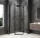 Sapho GLOBE BLACK íves zuhanykabin 900x800 mm, jobbos, transzparent üveg (GB2980RB)