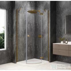   Sapho GLOBE GOLD MATT íves zuhanykabin 900x800 mm, jobbos, transzparent üveg (GB2980RG)