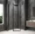 Sapho GLOBE GUN METAL íves zuhanykabin 900x800 mm, jobbos, transzparent üveg (GB2980RGM)