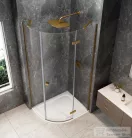 Sapho GLOBE GOLD MATT íves zuhanykabin 900x800 mm, jobbos, transzparent üveg (GB2980RG)