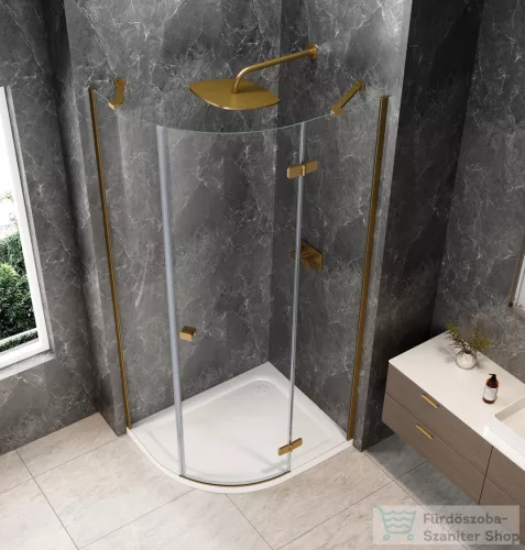 Sapho GLOBE GOLD MATT íves zuhanykabin 900x800 mm, jobbos, transzparent üveg (GB2980RG)
