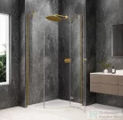 Sapho GLOBE GOLD MATT íves zuhanykabin 900x800 mm, jobbos, transzparent üveg (GB2980RG)