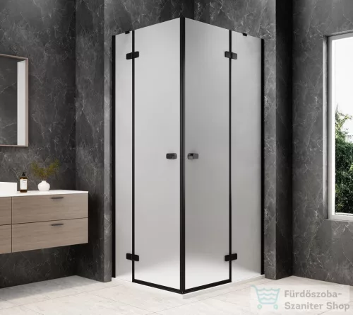 Sapho GLOBE BLACK sarokbelépős zuhanykabin, 1200x800 mm, matt üveg (GB5280MB)
