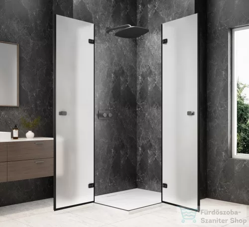 Sapho GLOBE GUN METAL sarokbelépős zuhanykabin, 1200x800 mm, matt üveg (GB5280MGM)