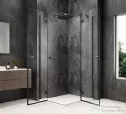 Sapho GLOBE GUN METAL sarokbelépős zuhanykabin, 1200x900 mm, transzparent üveg (GB5290GM)