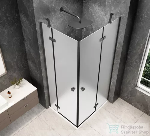 Sapho GLOBE GUN METAL sarokbelépős zuhanykabin, 1200x900 mm, matt üveg (GB5290MGM)