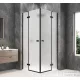 Sapho GLOBE BLACK sarokbelépős zuhanykabin 800x800 mm, matt üveg (GB5880MB)