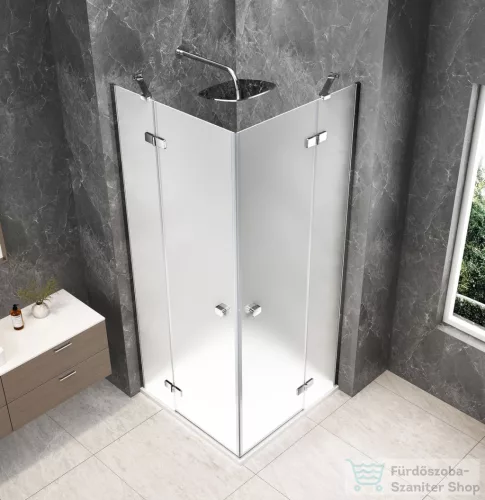 Sapho GLOBE CHROME sarokbelépős zuhanykabin 800x800 mm, matt üveg (GB5880MC)