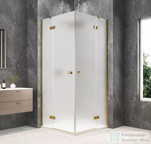 Sapho GLOBE GOLD MATT sarokbelépős zuhanykabin 800x800 mm, matt üveg (GB5880MG)