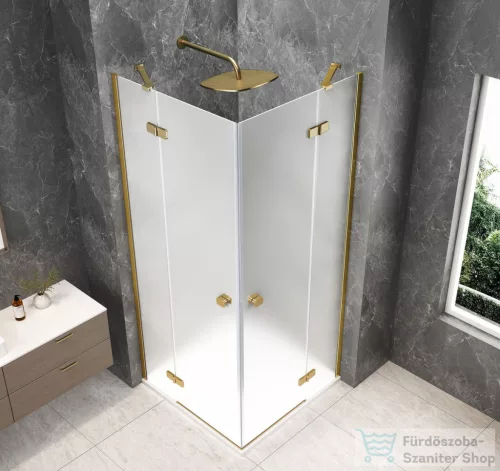 Sapho GLOBE GOLD MATT sarokbelépős zuhanykabin 800x800 mm, matt üveg (GB5880MG)