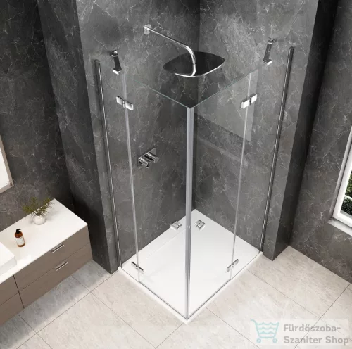 Sapho GLOBE CHROME sarokbelépős zuhanykabin, 900x800 mm, transzparent üveg (GB5980C)