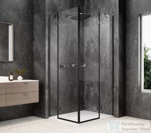 Sapho GLOBE GUN METAL sarokbelépős zuhanykabin, 900x800 mm, transzparent üveg (GB5980GM)