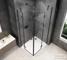 Sapho GLOBE GUN METAL sarokbelépős zuhanykabin, 900x800 mm, transzparent üveg (GB5980GM)