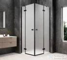 Sapho GLOBE BLACK sarokbelépős zuhanykabin 900x800 mm, matt üveg (GB5980MB)