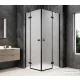 Sapho GLOBE BLACK sarokbelépős zuhanykabin 900x800 mm, matt üveg (GB5980MB)