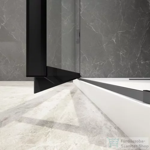 Sapho GLOBE GUN METAL sarokbelépős zuhanykabin 900x800 mm, matt üveg (GB5980MGM)