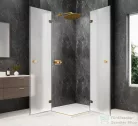 Sapho GLOBE GOLD MATT sarokbelépős zuhanykabin 900x800 mm, matt üveg (GB5980MG)