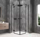 Sapho GLOBE BLACK sarokbelépős zuhanykabin 900x900 mm, transzparent üveg (GB5990B)