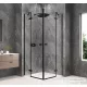 Sapho GLOBE BLACK sarokbelépős zuhanykabin 900x900 mm, transzparent üveg (GB5990B)