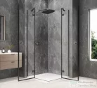 Sapho GLOBE GUN METAL sarokbelépős zuhanykabin 900x900 mm, transzparent üveg (GB5990GM)