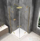 Sapho GLOBE GOLD MATT sarokbelépős zuhanykabin 900x900 mm, transzparent üveg (GB5990G)