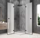 Sapho GLOBE BLACK sarokbelépős zuhanykabin 900x900 mm, matt üveg (GB5990MB)