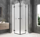Sapho GLOBE GUN METAL sarokbelépős zuhanykabin 900x900 mm, matt üveg (GB5990MGM)