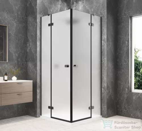 Sapho GLOBE GUN METAL sarokbelépős zuhanykabin 900x900 mm, matt üveg (GB5990MGM)