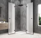Sapho GLOBE GUN METAL sarokbelépős zuhanykabin 900x900 mm, matt üveg (GB5990MGM)