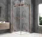 Sapho GLOBE COPPER MATT sarokbelépős zuhanykabin 900x900 mm, transzparent üveg (GB5990PG)