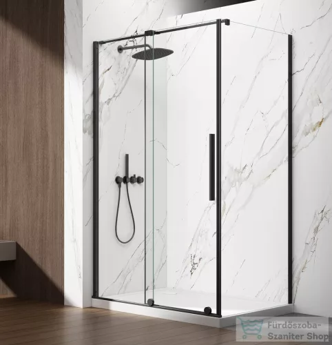 Sapho SPIRIT BLACK zuhanykabin tolóajtóval, 1000x800mm, jobbos/balos (GI1010BGI3580B)