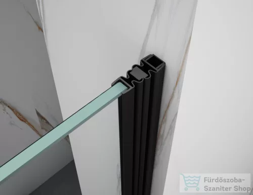 Sapho GELCO SPIRIT BLACK tolóajtó, 1300mm, transzparent üveg (GI1013B)
