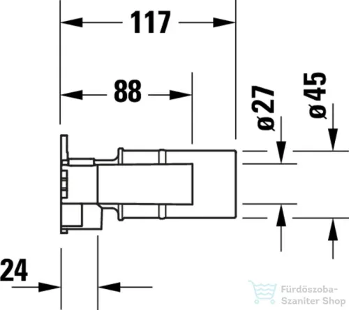 Duravit alaptest falsík alatti mosdó csaptelephez, GK1900004000