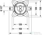 Duravit Accessories Basic szett szabadonálló kádtöltőcsaptelephez, GK5900003000