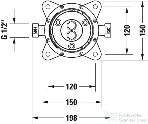 Duravit Accessories Basic szett szabadonálló kádtöltőcsaptelephez, GK5900003000