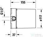 Duravit alaptest szabadon álló kádhoz, GK5900008000