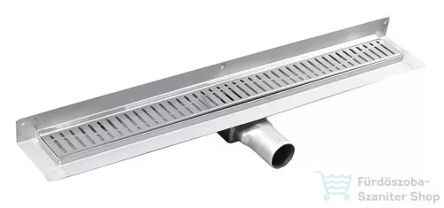 Sapho MANUS inox padlóösszefolyó, falhoz ONDA rosttal, 850x112x55mm GMO24