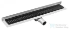 Sapho GELCO MANUS INOX padlóösszefolyó ONDA rosttal, fal éléhez, 850x112x55mm, fekete (GMO24B)