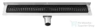 Sapho GELCO MANUS INOX padlóösszefolyó ONDA rosttal, fal éléhez, 850x112x55mm, fekete (GMO24B)