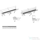 Sapho MANUS inox padlóösszefolyó, falhoz ONDA rosttal, 850x112x55mm GMO24