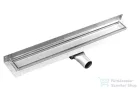 Sapho MANUS inox padlóösszefolyó, falhoz PIASTRA rosttal, 750x112x55mm GMP93