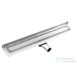   Sapho MANUS inox padlóösszefolyó, falhoz PIASTRA rosttal, 750x112x55mm GMP93