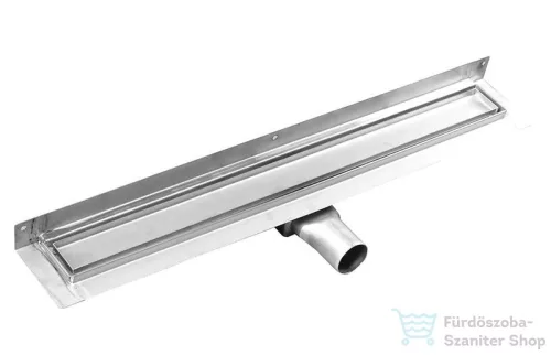 Sapho MANUS inox padlóösszefolyó, falhoz PIASTRA rosttal, 750x112x55mm GMP93