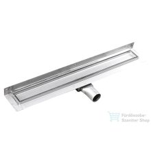   Sapho GELCO MANUS inox padlóösszefolyó, falhoz PIASTRA rosttal, 850x112x55mm GMP94
