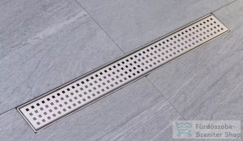 Sapho MANUS Inox lefolyók QUADRO rosttal mag.65mm, hossza: 745 mm GMQ33