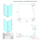Sapho GELCO LORO nyílóajtó, oldalfallal, 800x1000mm (GN4480-01)