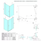 Sapho GELCO LORO nyílóajtó fixrésszel és oldalfallal 1000x900mm (GN4610-04)